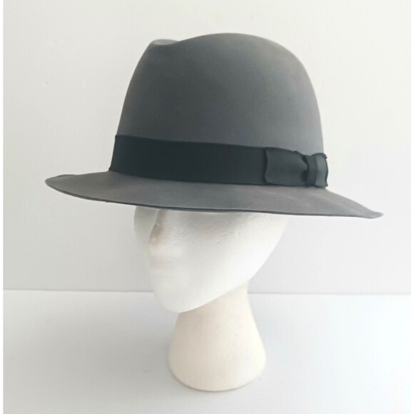 VTG Phil Forstadt Platinum Gray Beaver Stately Fedora Sz L - Picture 4 of 14